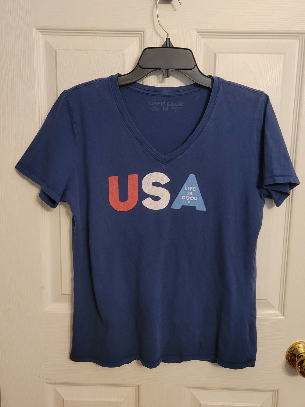 Life Is Good Navy Blue Vneck Tee